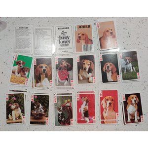 Vintage Beagles Puppies Playing Cards Double Deck Various Pups Each Number 1988